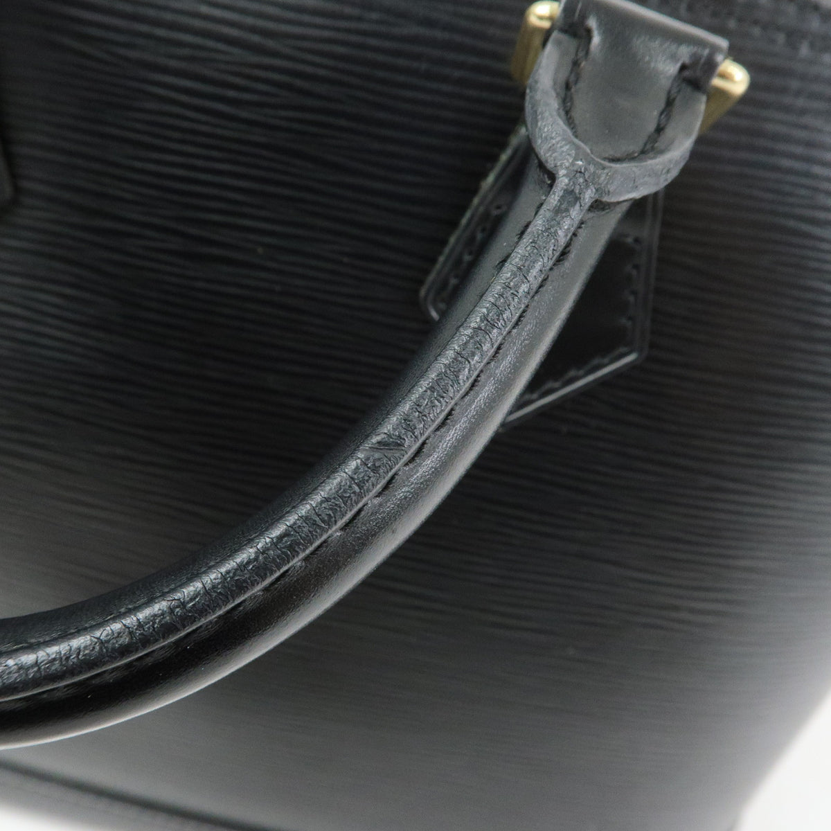 Louis Vuitton Epi Alma Leather Hand Bag Noir Black M52142