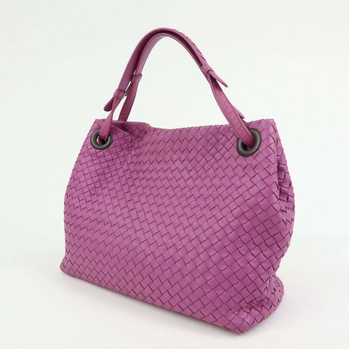 BOTTEGA VENETA Garda Intrecciato Leather Tote Bag Shoulder Bag Purple