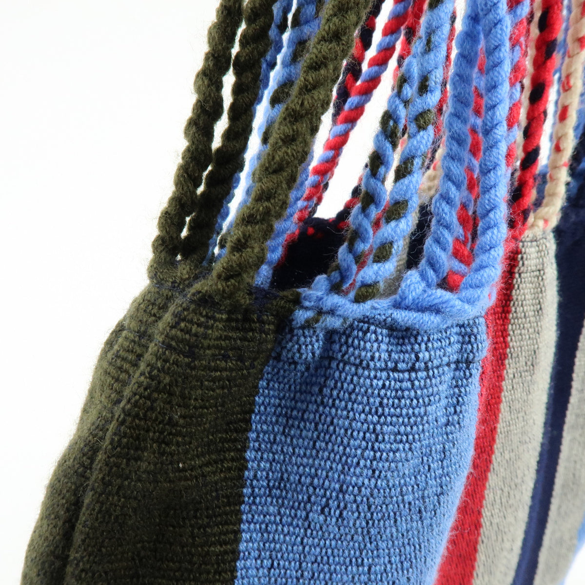 MARINI Market Polyester Leather Hammock Bag Shoulder Bag Navy Blue Red