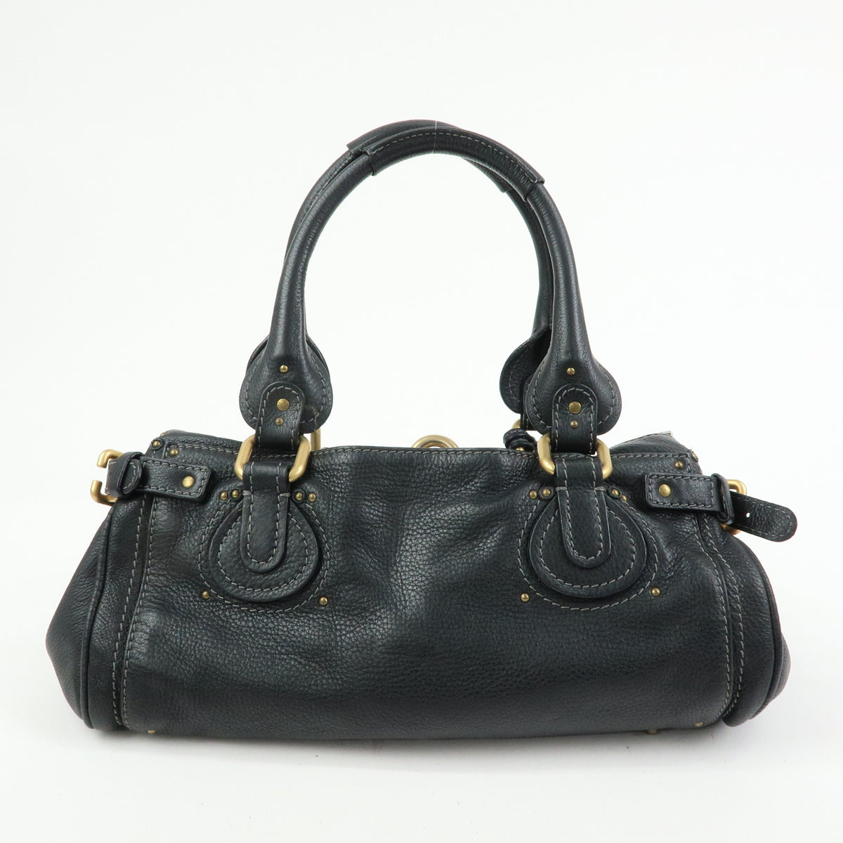Chloe Paddington Leather Shoulder Bag Hand Bag Black
