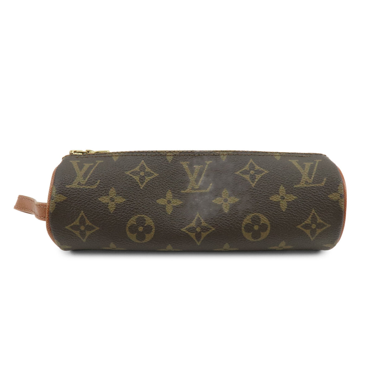 Louis Vuitton Monogram Trousse Ronde Pen Case Pouch Brown M47630
