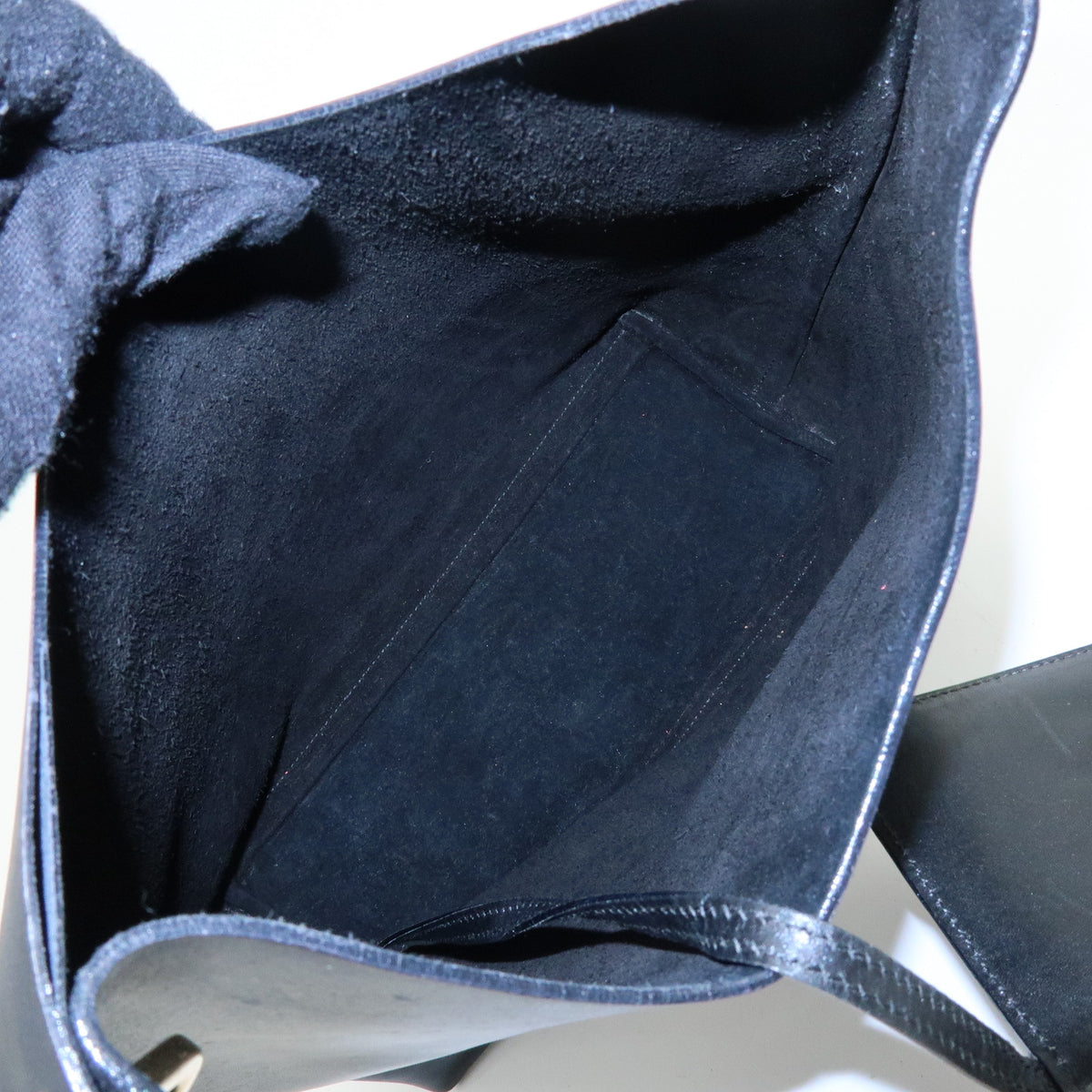 GUCCI Bamboo Leather Shoulder Bag Hand Bag Black 001・2058
