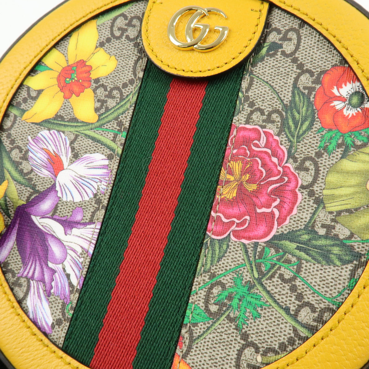 GUCCI Ophidia Sherry Double G Round Mini Chain Shoulder Bag 550618