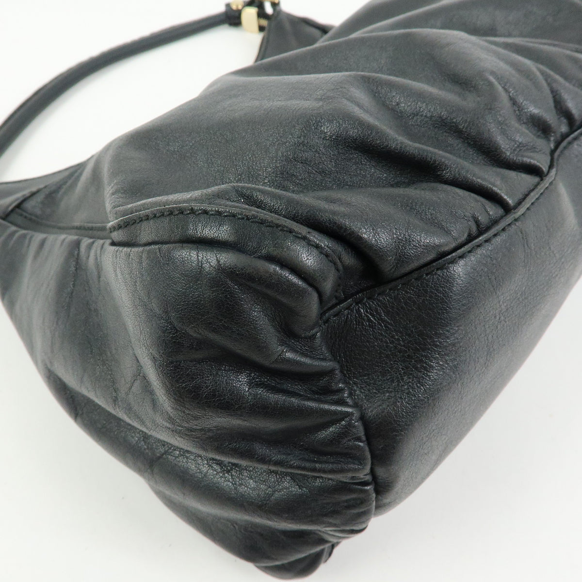 GUCCI Abbey Leather Shoulder Bag Hand Bag Black 189833