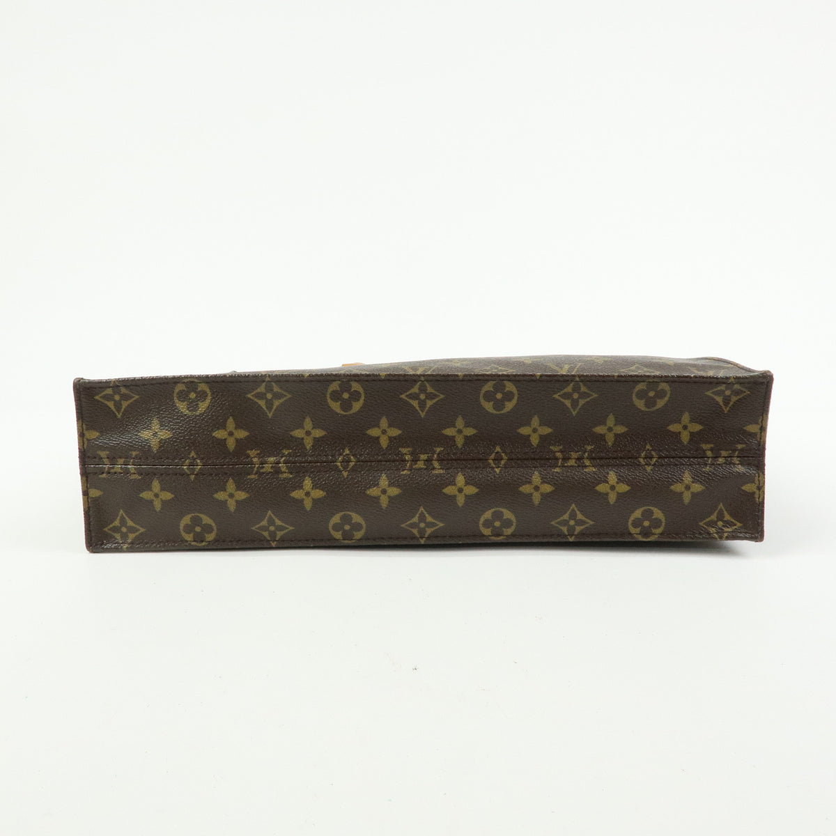 Louis Vuitton Monogram Sac Plat Tote Bag Hand Bag Brown M51140