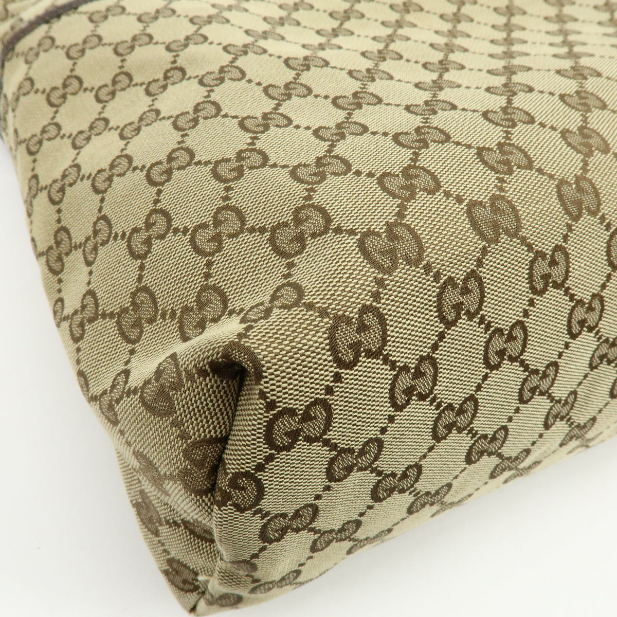 GUCCI Sherry GG Canvas Leather Shoulder Bag Crossbody Bag Beige 189751