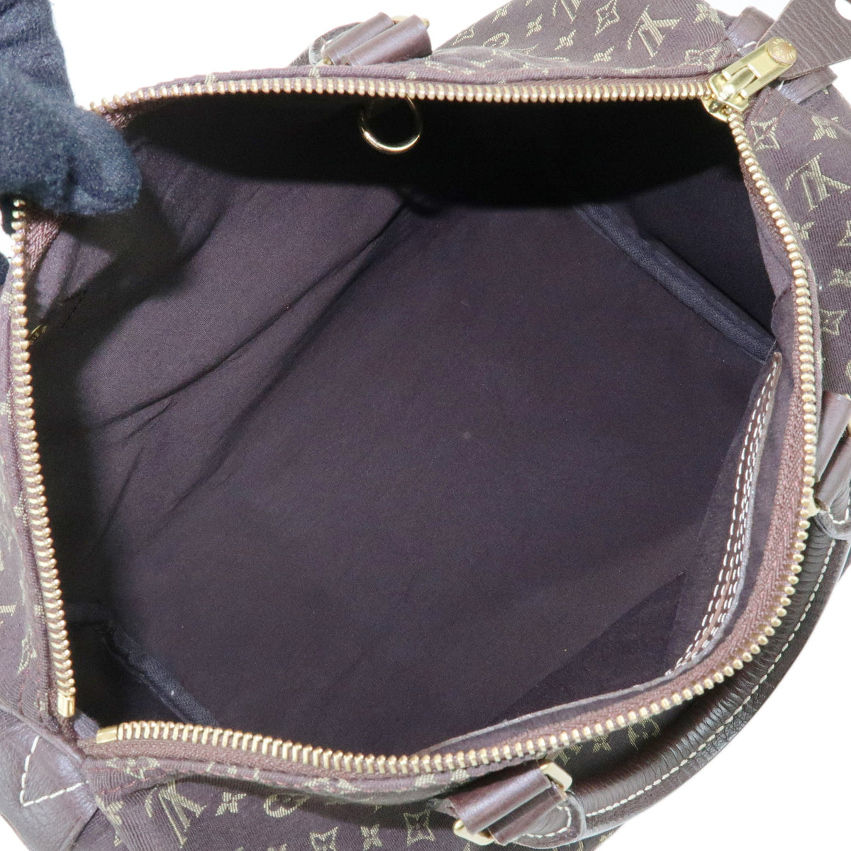Louis Vuitton Monogram Mini Lin Speedy 30 Boston Bag Ebene M95224