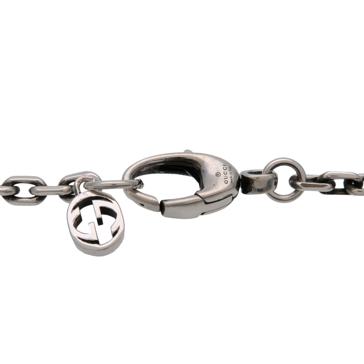 GUCCI Interlocking G Chain Bracelet #19 SV925 Silver 627749-J8400-0701