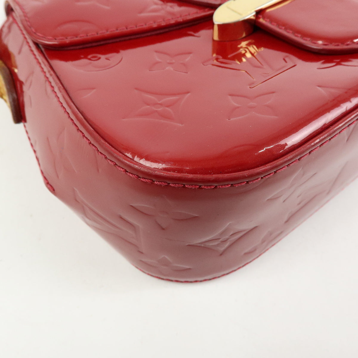 Louis Vuitton Monogram Vernis Bellflower PM Shoulder Bag Red M91705