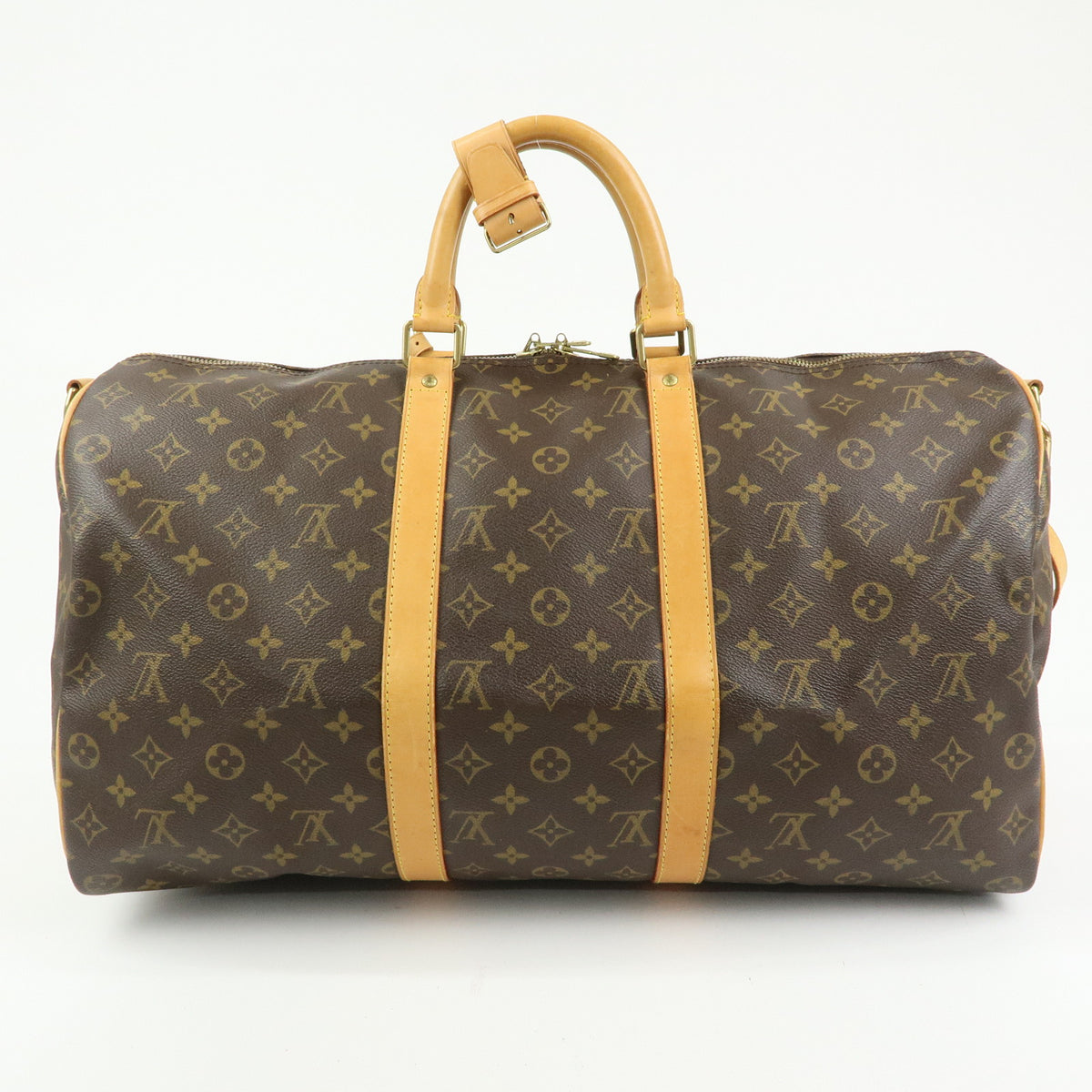 Louis Vuitton Monogram Keep All Bandouliere 50 Boston Bag Brown M41416