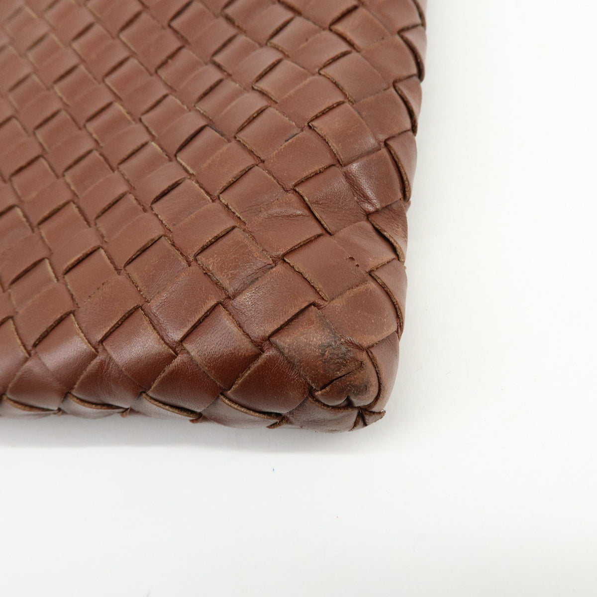 BOTTEGA VENETA Intrecciato Leather Shoulder Bag Crossbody Bag Brown