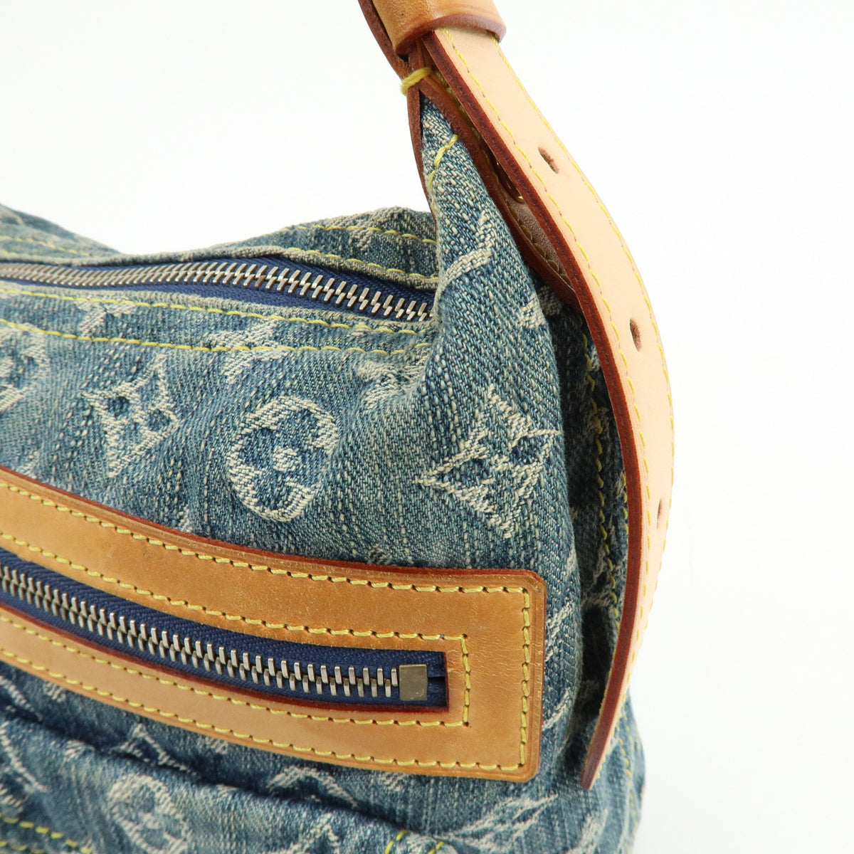 Louis Vuitton Monogram Denim Baggy PM 2Way Shoulder Bag Blue M95049 Lot
