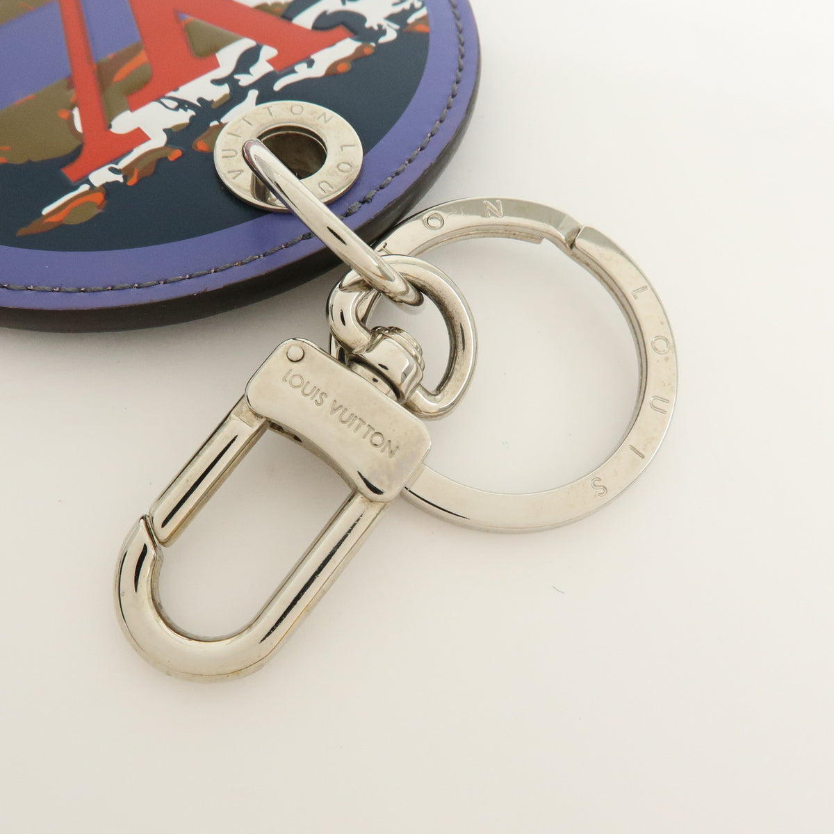 Louis Vuitton Damier Graphite Porte Cle LV Alpes Key Chain Blue M63839