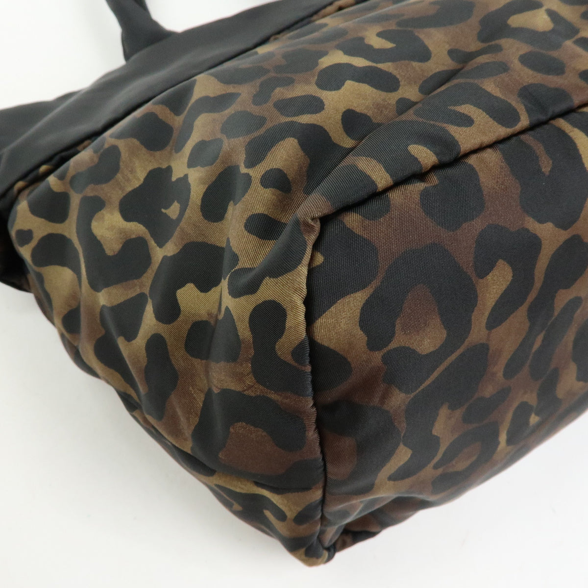 PRADA Triangle Logo Nylon Leather Reversible 2Way Hand Bag Black BN1959
