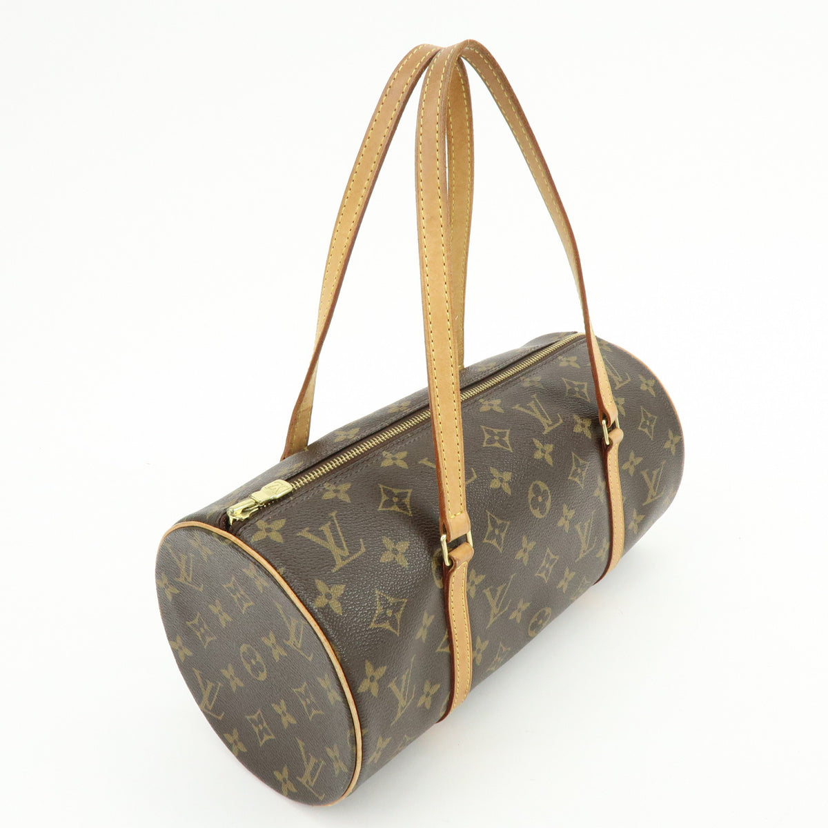 Louis Vuitton Monogram Papillon 30 Hand Bag Brown M51385