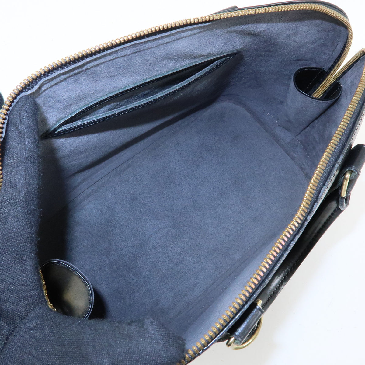 Louis Vuitton Epi Alma Leather Hand Bag Noir Black M52142