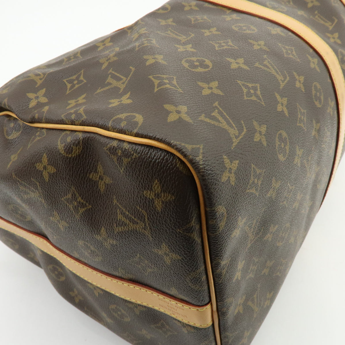 Louis Vuitton Monogram Keep All Bandouliere 55 Boston Bag Brown M41414