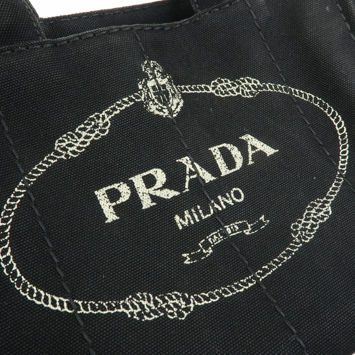 PRADA Triangle Logo Canapa Mini 2Way Bag Hand Shoulder Bag Black B2439G