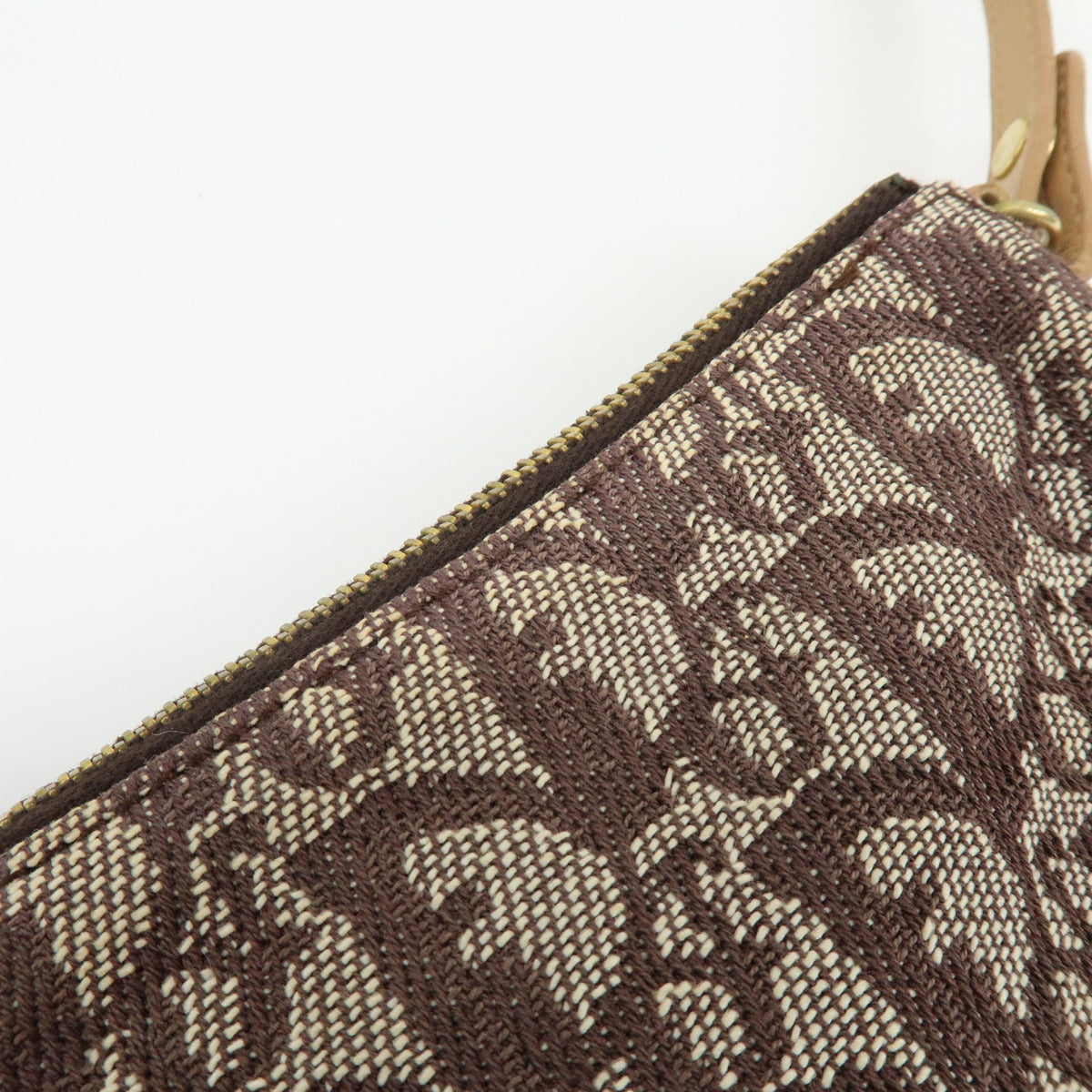 Christian Dior Saddle Pouch Trotter Jacquard Canvas Shoulder Bag