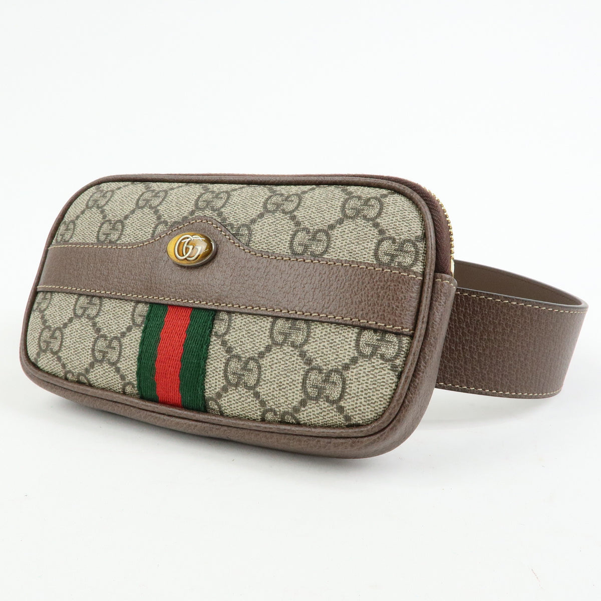 GUCCI Sherry Ophidia Double G GG Supreme Leather Waist Bag Pouch 519308