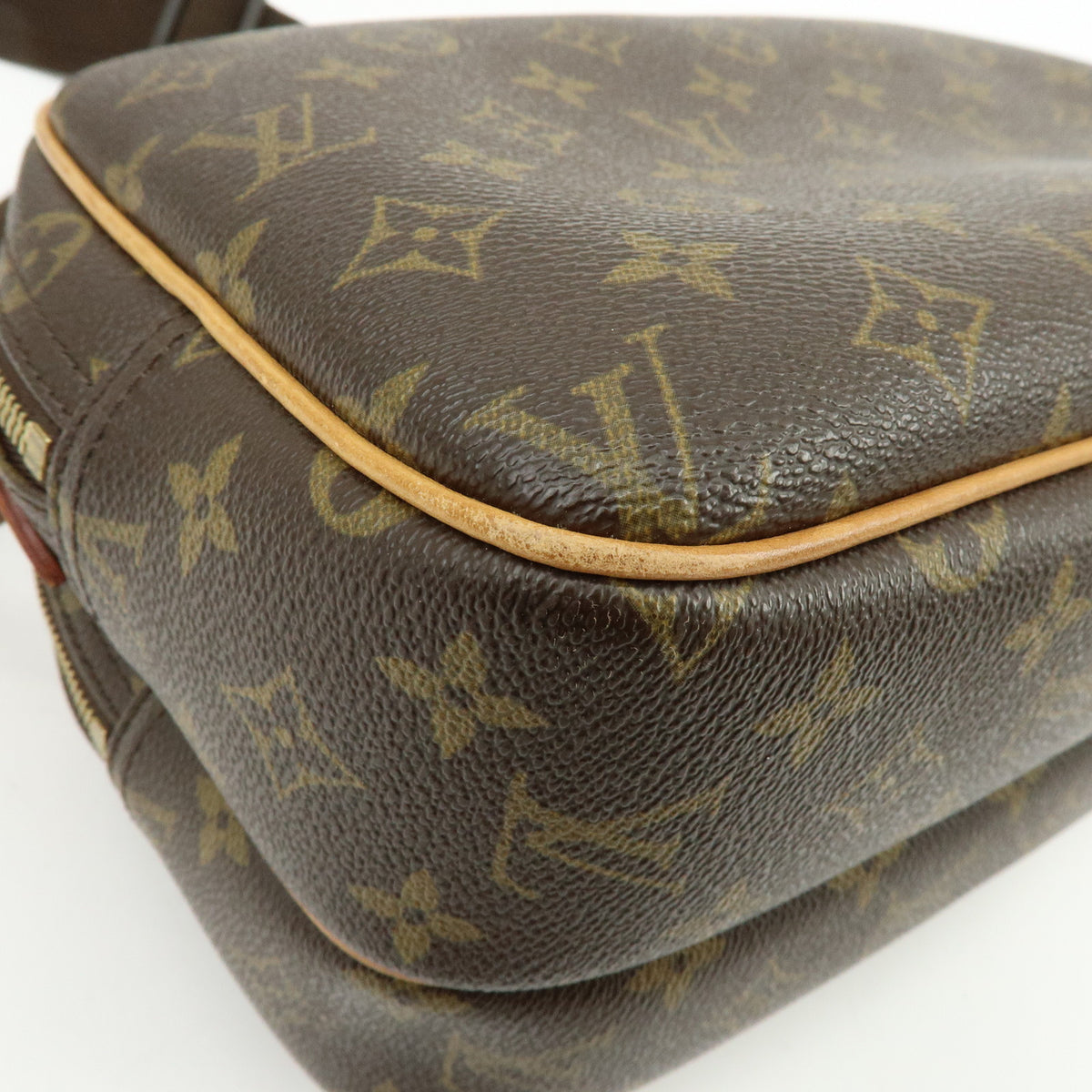 Louis Vuitton Monogram Reporter PM Shoulder Crossbody Bag Brown M45254