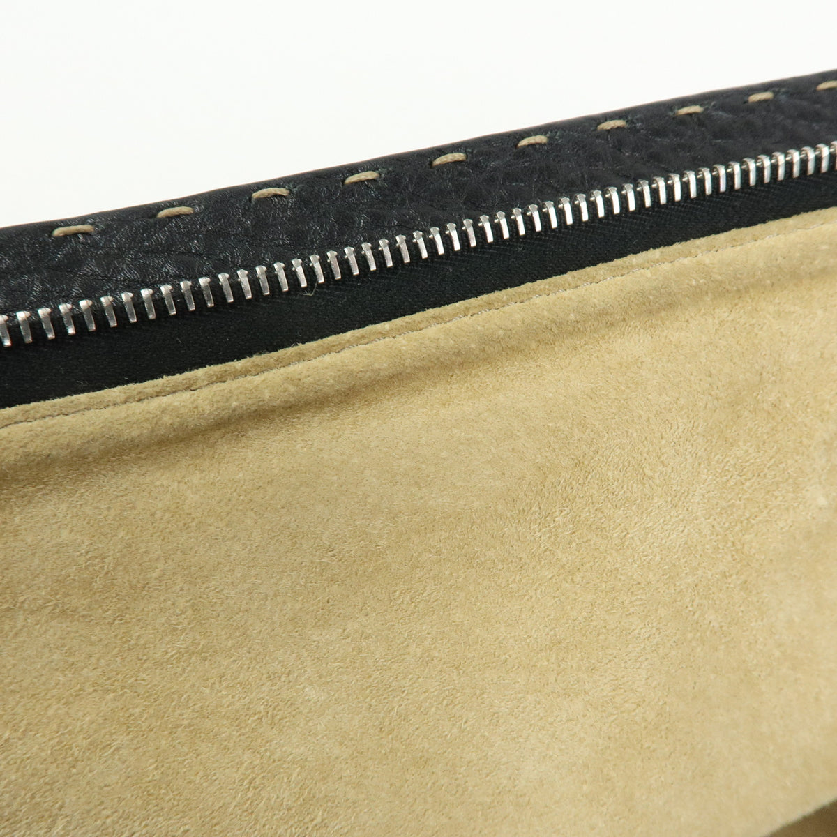 FENDI Selleria Leather Doctor's Bag Hand Bag Black 8BN076