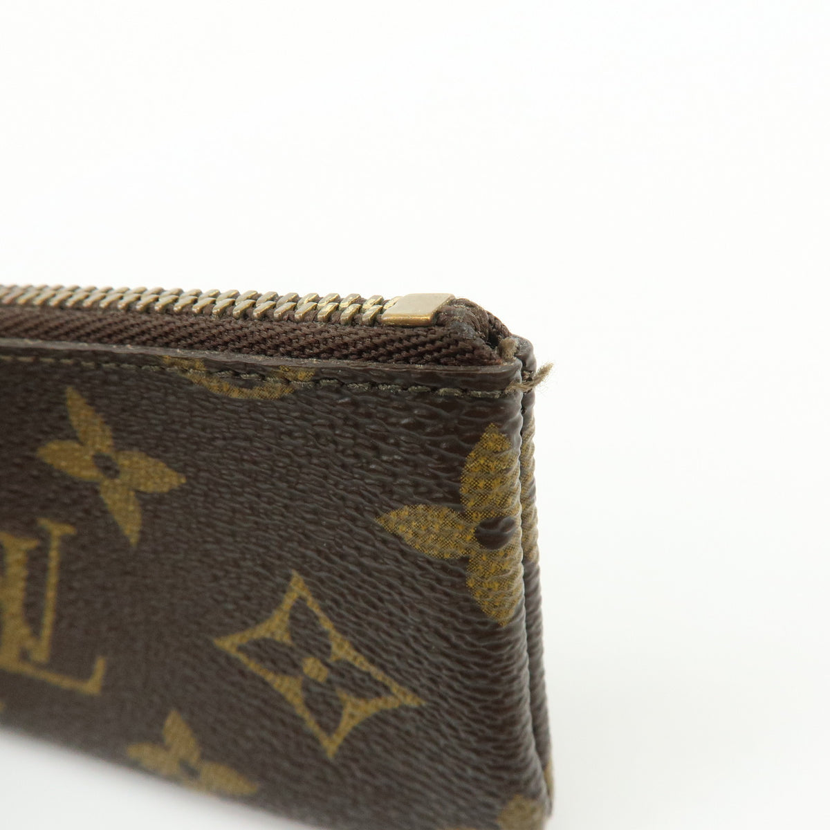 Louis Vuitton Monogram Pochette Cles Coin Case Key Case Brown M62650