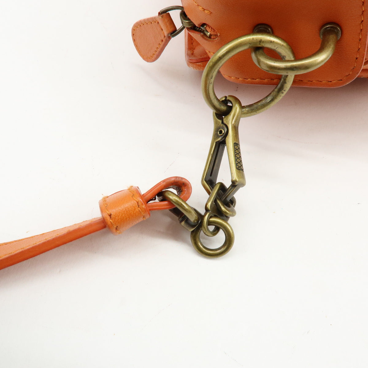 BOTTEGA VENETA Intrecciato Leather Shoulder Crossbody Bag Orange 192661