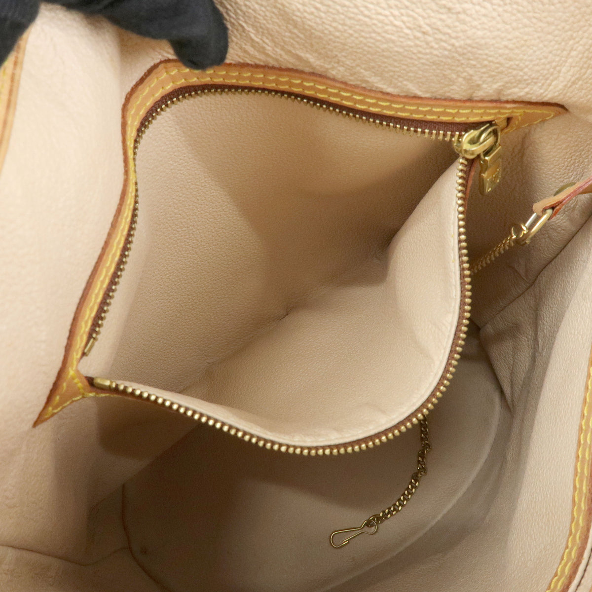 Louis Vuitton Monogram Canvas Leather Bucket PM Hand Bag Brown M42238