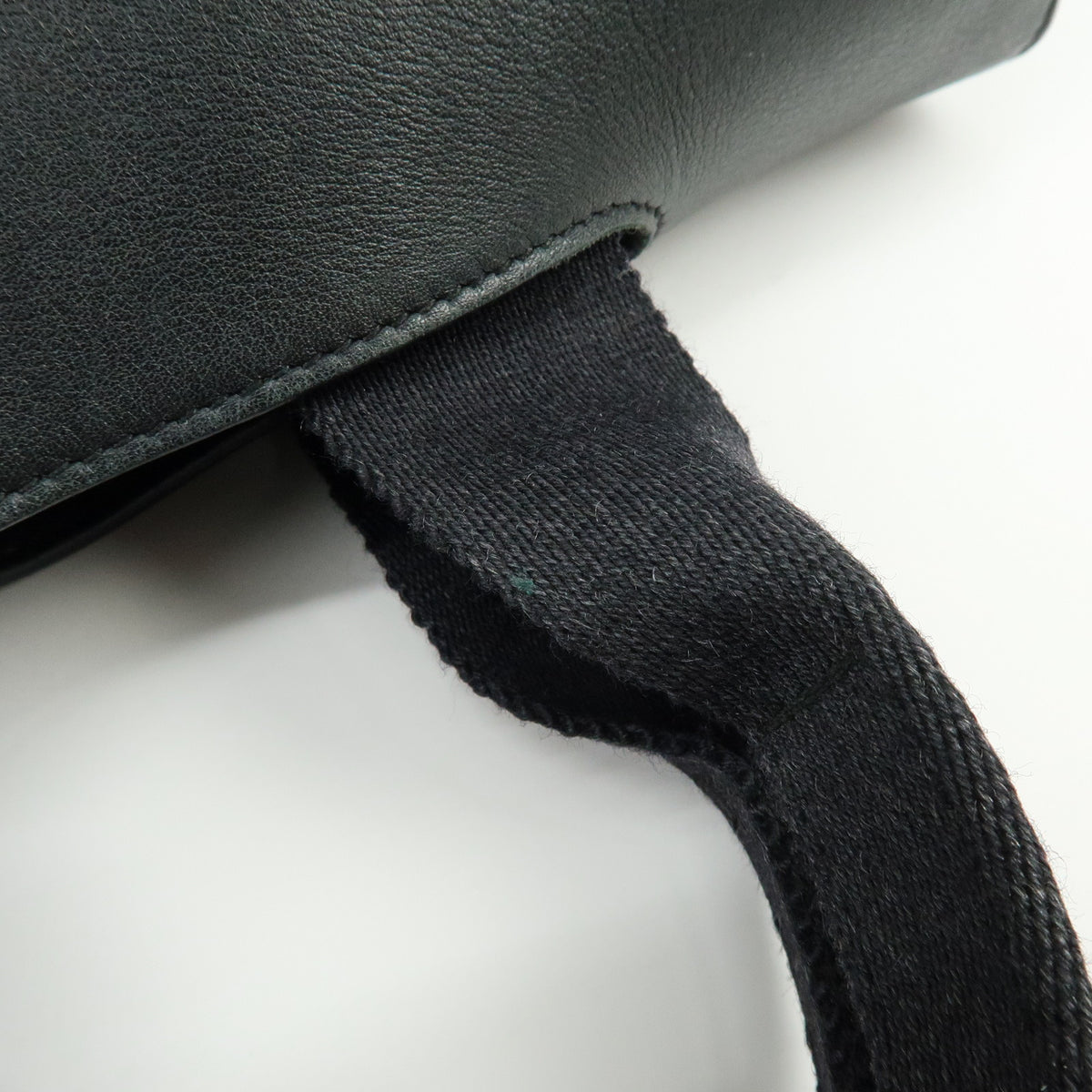 HERMES Toile Chevron Valparaiso PM Tote Bag Hand Bag Black