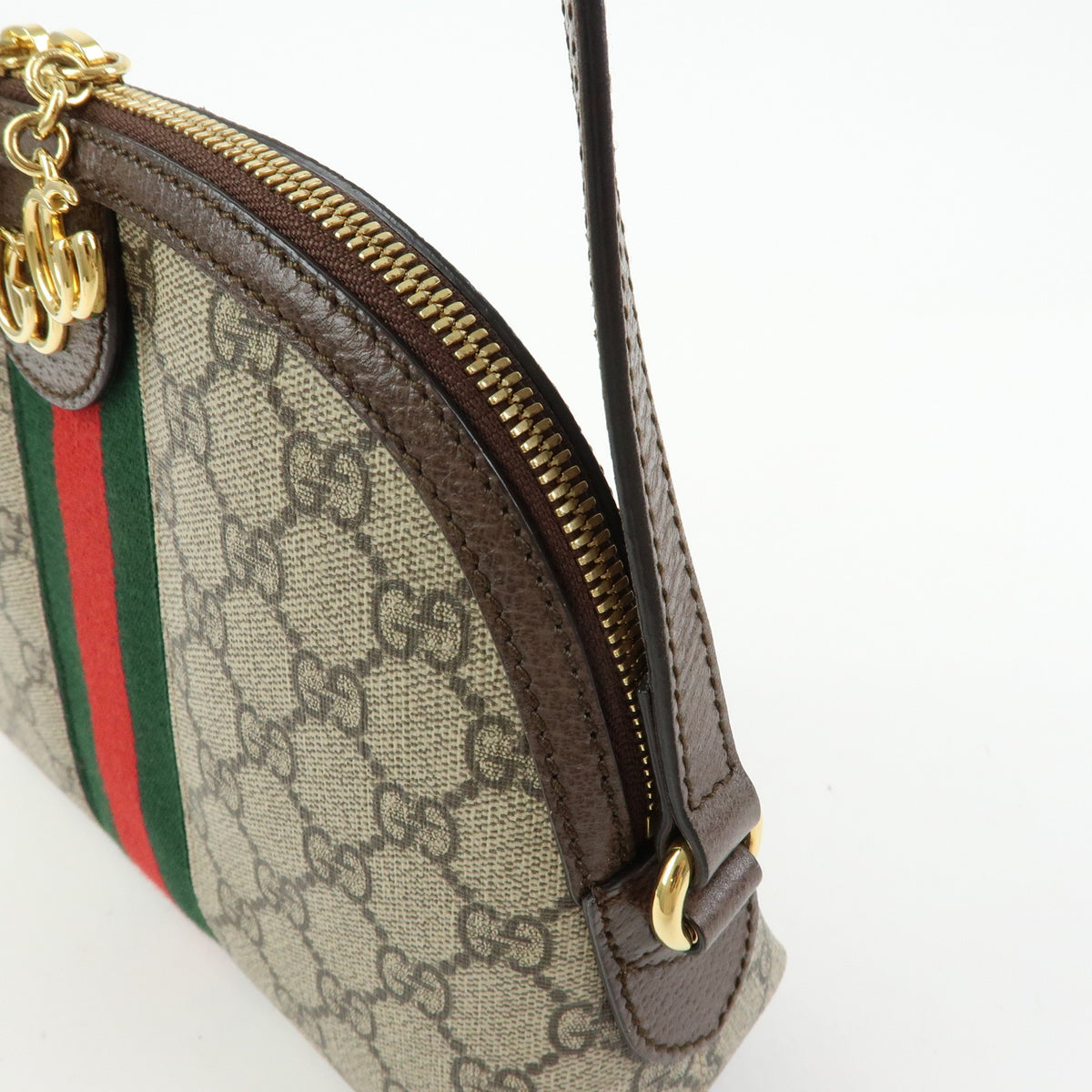 GUCCI Ophidia Sherry Double G GG Supreme Leather Shoulder Bag 499621