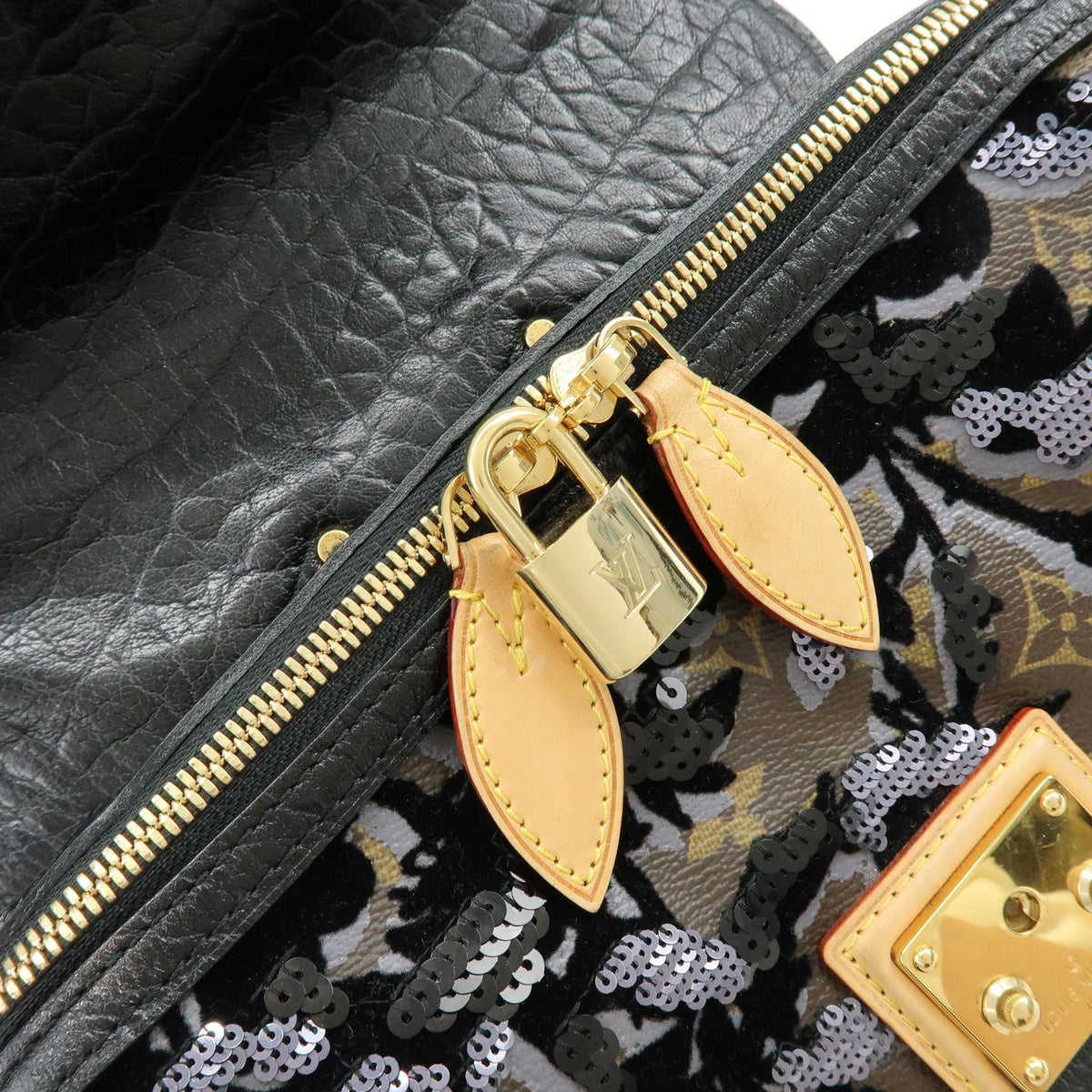 Louis Vuitton Monogram Fleur de Jais Carrousel Hand Bag M40434