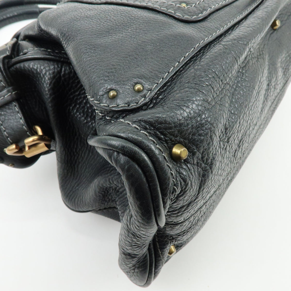 Chloe Paddington Leather Hand Bag Shoulder Bag Black