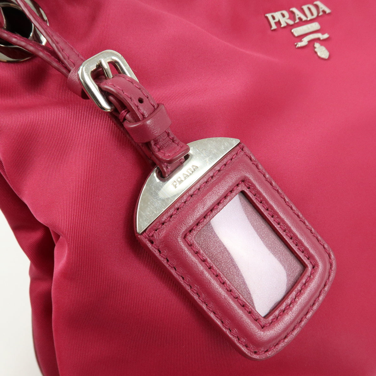 PRADA Logo Nylon Leather Shoulder Bag Hand Bag Pink