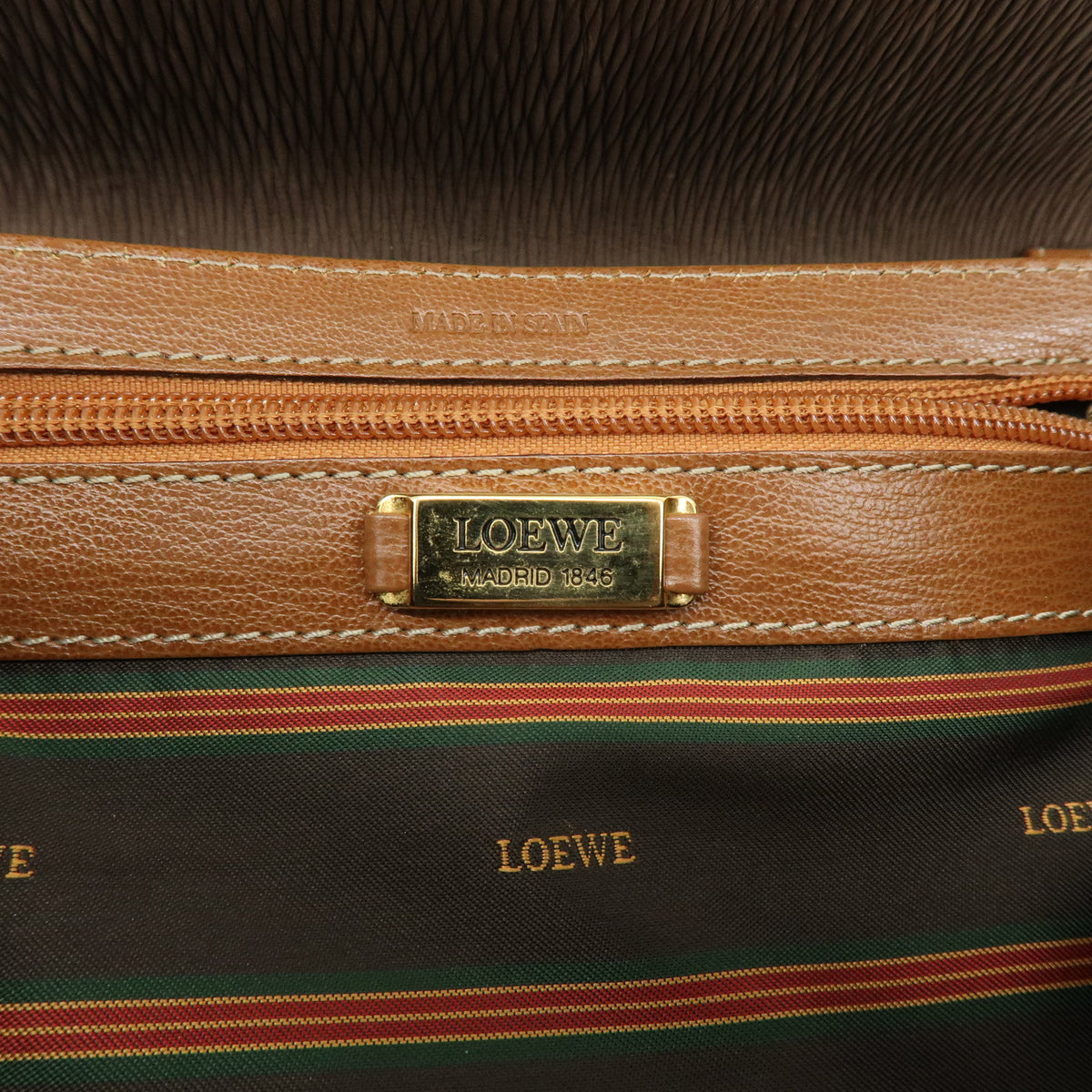 LOEWE Velazquez Suede Leather 2Way Shoulder Bag Hand Bag Brown