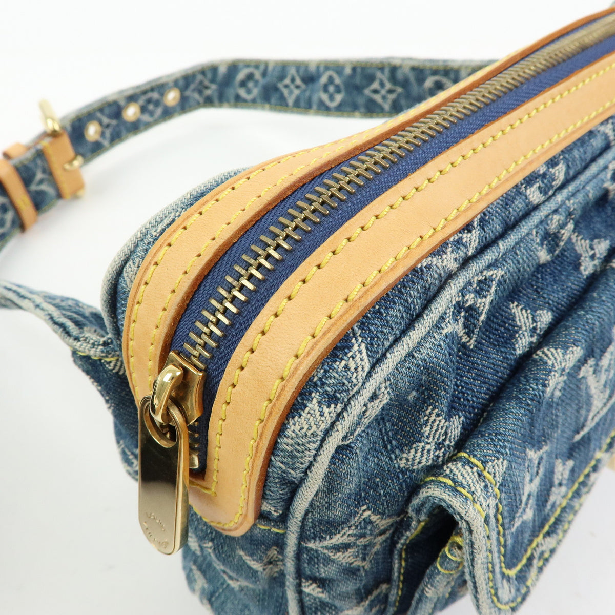 Louis Vuitton Monogram Denim Bum Bag Waist Bag Blue M95347