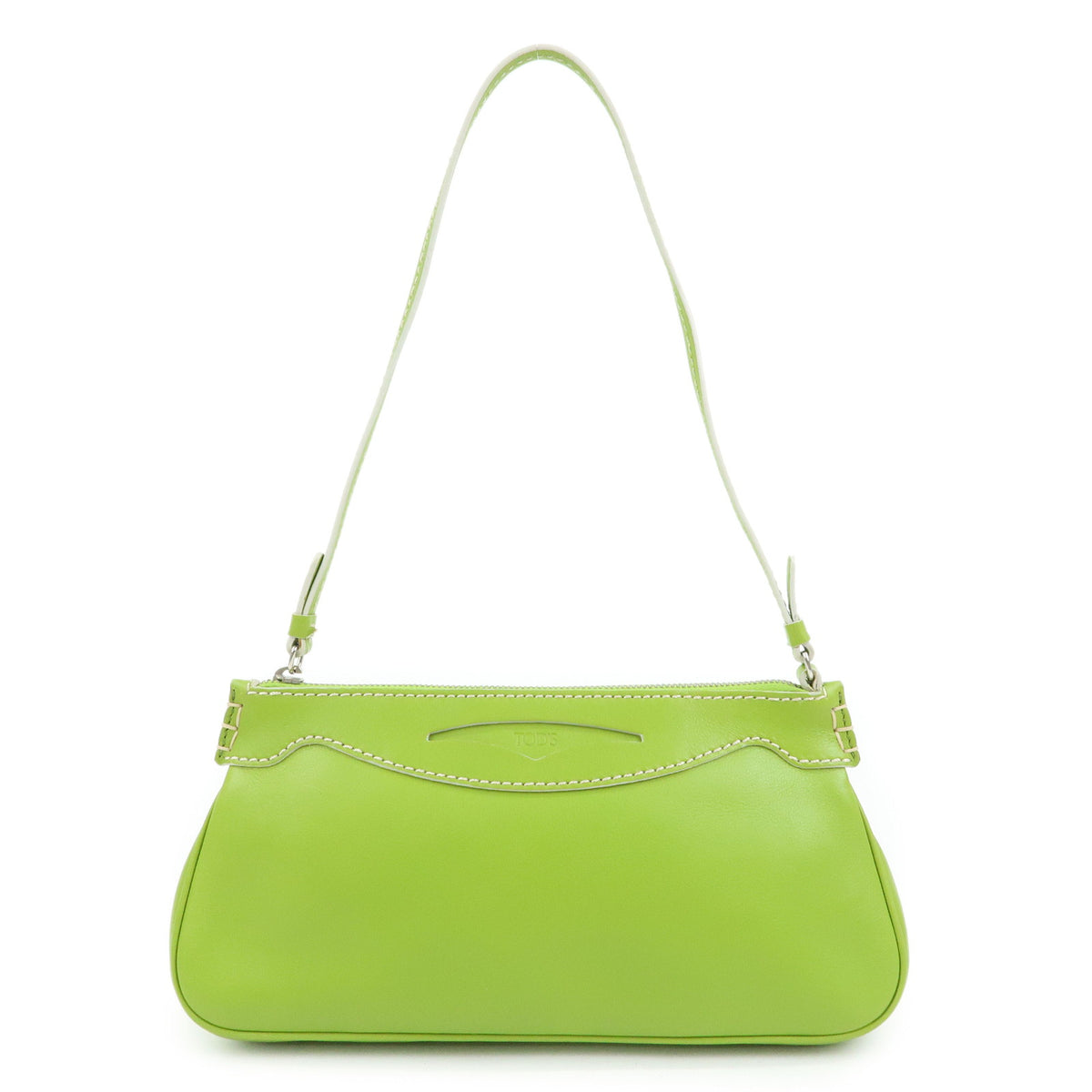 TOD'S Leather Shoulder Bag Hand Bag Light Green