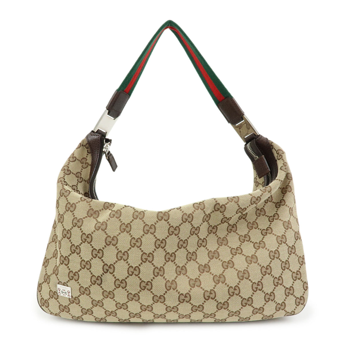 GUCCI Sherry GG Canvas Leather Shoulder Bag Hand Bag Beige Brown 146243