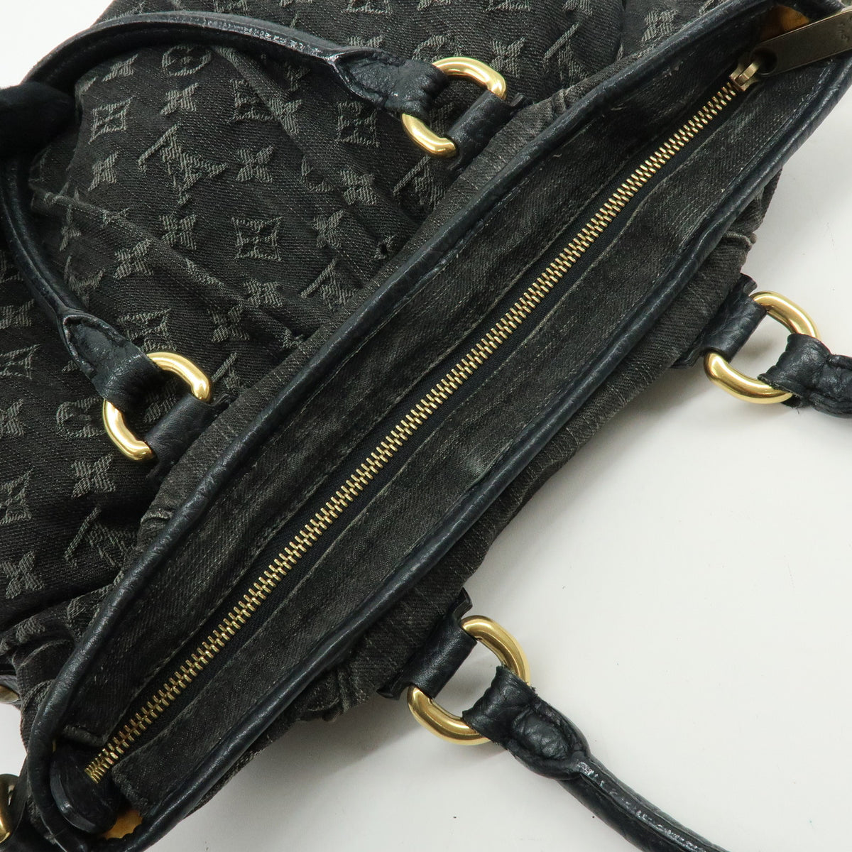 Louis Vuitton Monogram Denim Neo Cabby MM 2Way Bag Noir M95351