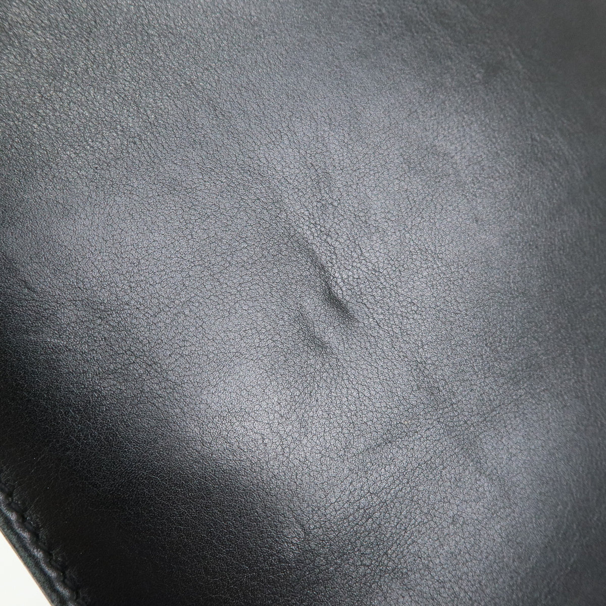 CHANEL Logo Lamb Skin Tote Bag Hand Bag Black