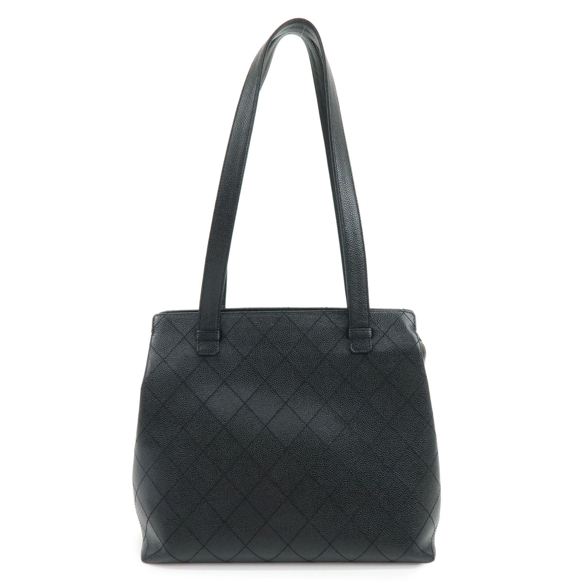 CHANEL Matelasse Caviarskin Shoulder Bag Tote Bag Black