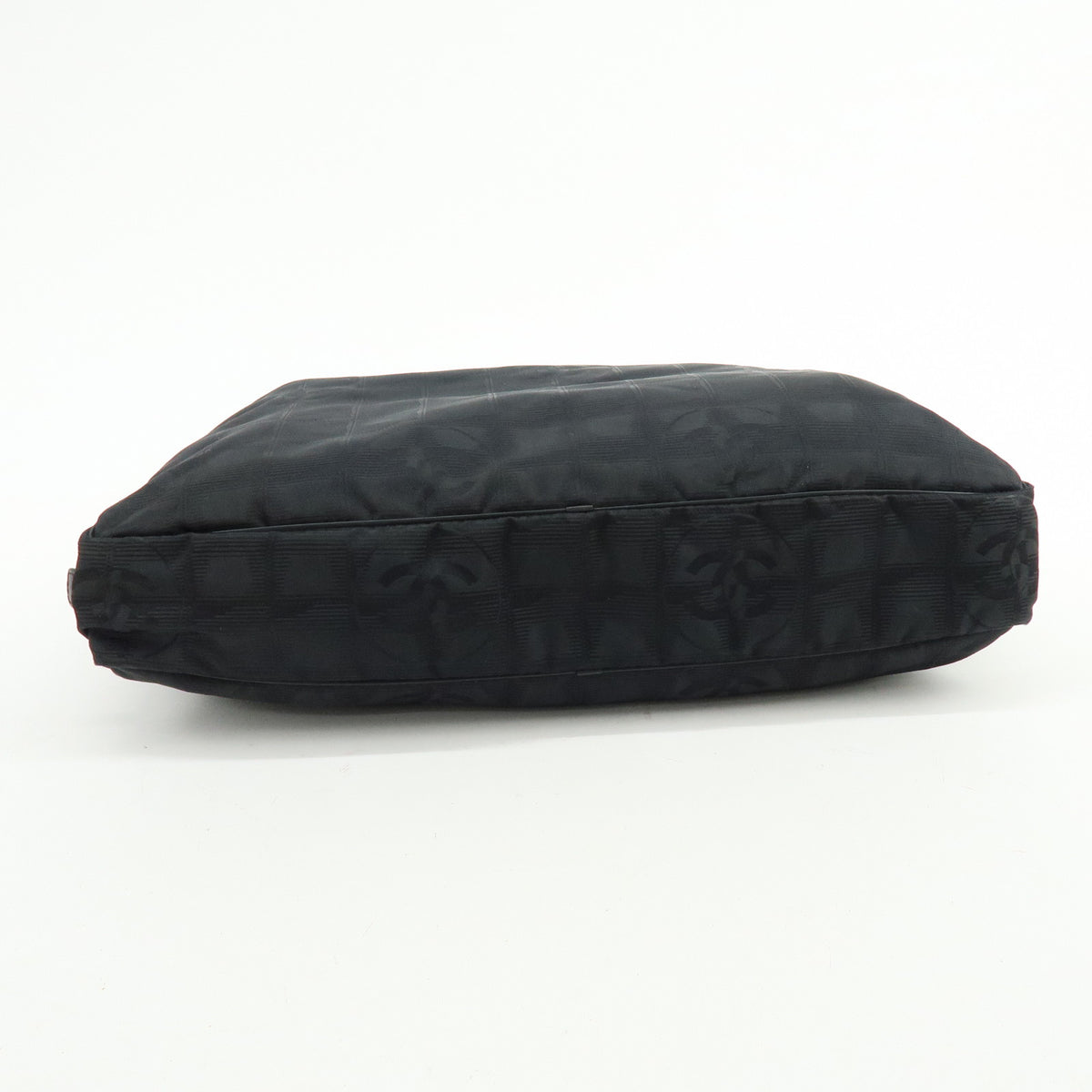CHANEL New Travel Line Nylon Leather Briefcase Hand Bag Black A15974