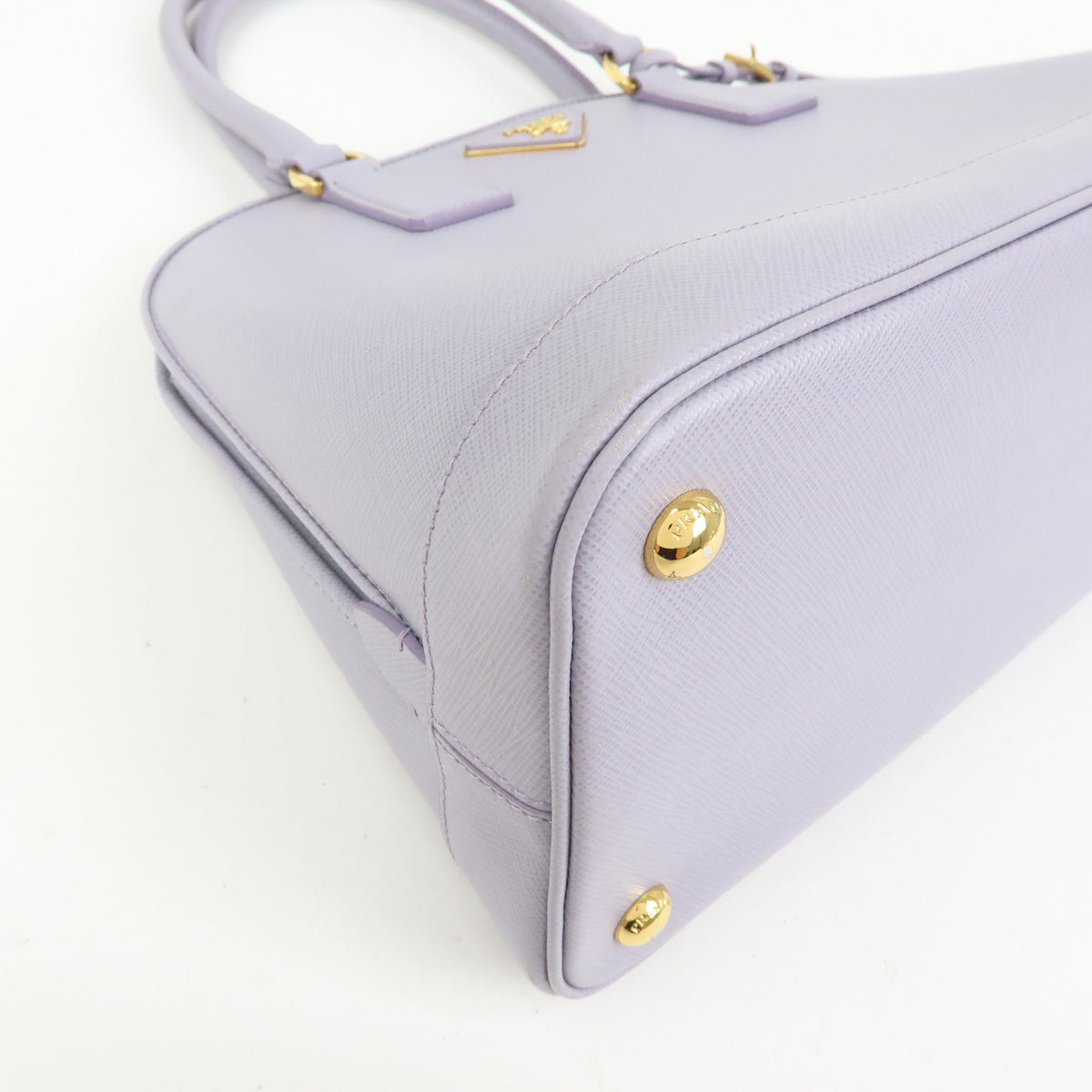 PRADA Triangle Logo Promenado Saffiano Leather 2Way Bag Purple BN2567