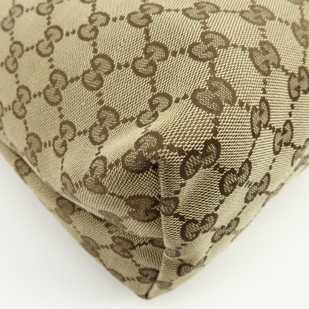 GUCCI Sherry GG Canvas Leather Shoulder Bag Crossbody Bag Beige 189751