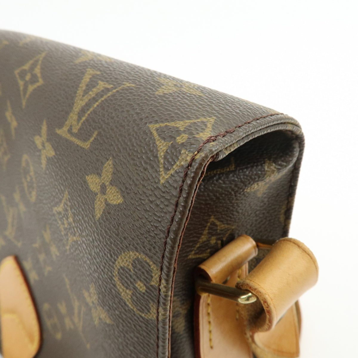 Louis Vuitton Monogram Cartouchiere GM Crossbody Bag Brown M51252