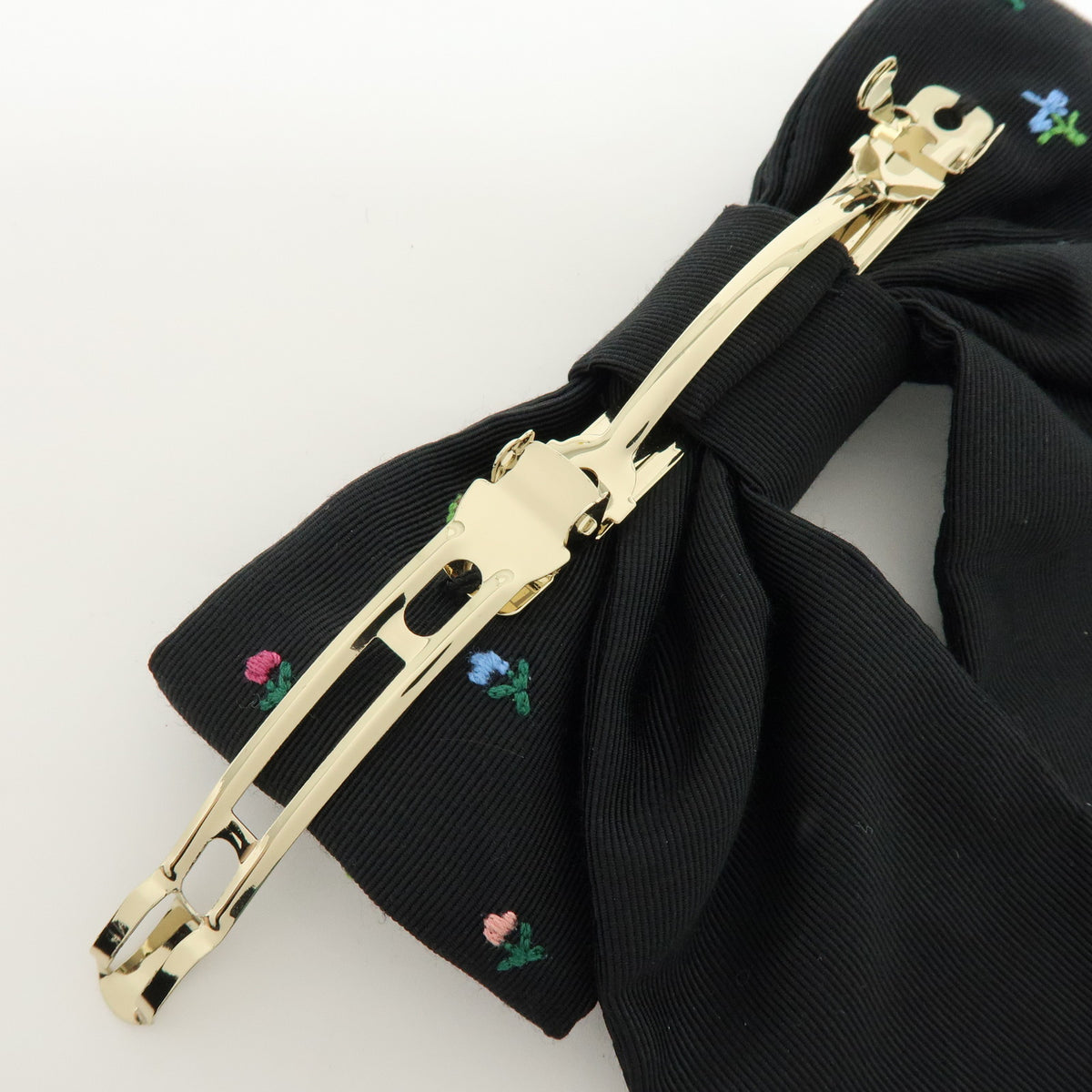 Christian Dior Rayon Twist Revolution Flower Barrette Black