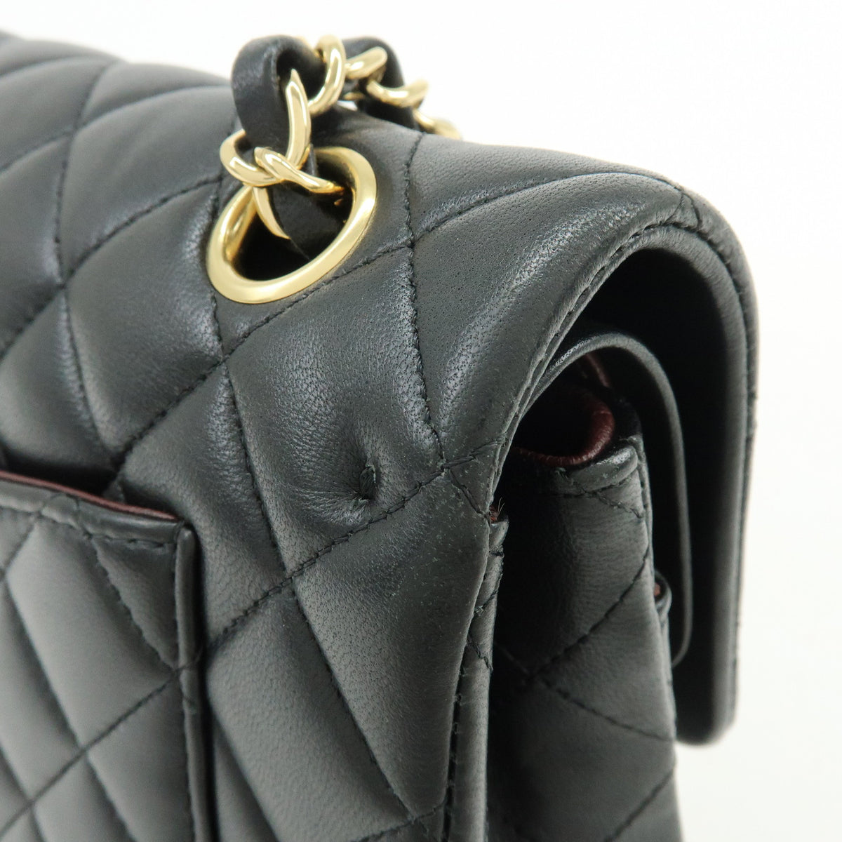 CHANEL Matelasse 23 Lambskin Double Flap Chain Shoulder Bag A01113
