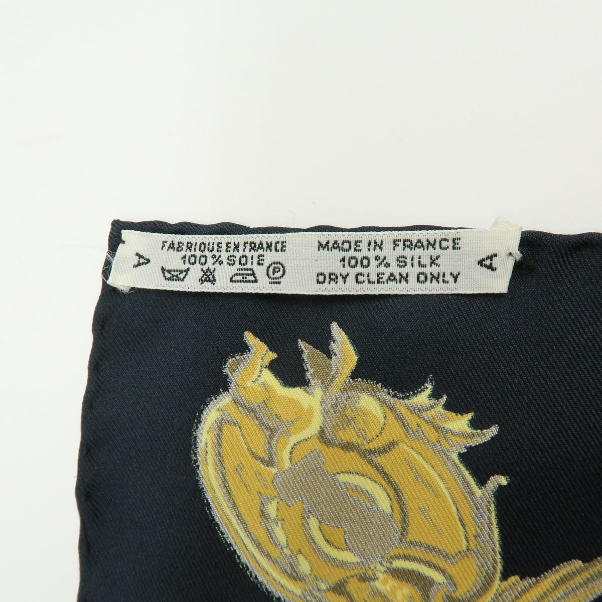 HERMES Carre Lot of 3 Silk 100% Scarf Orange Navy Black Gold