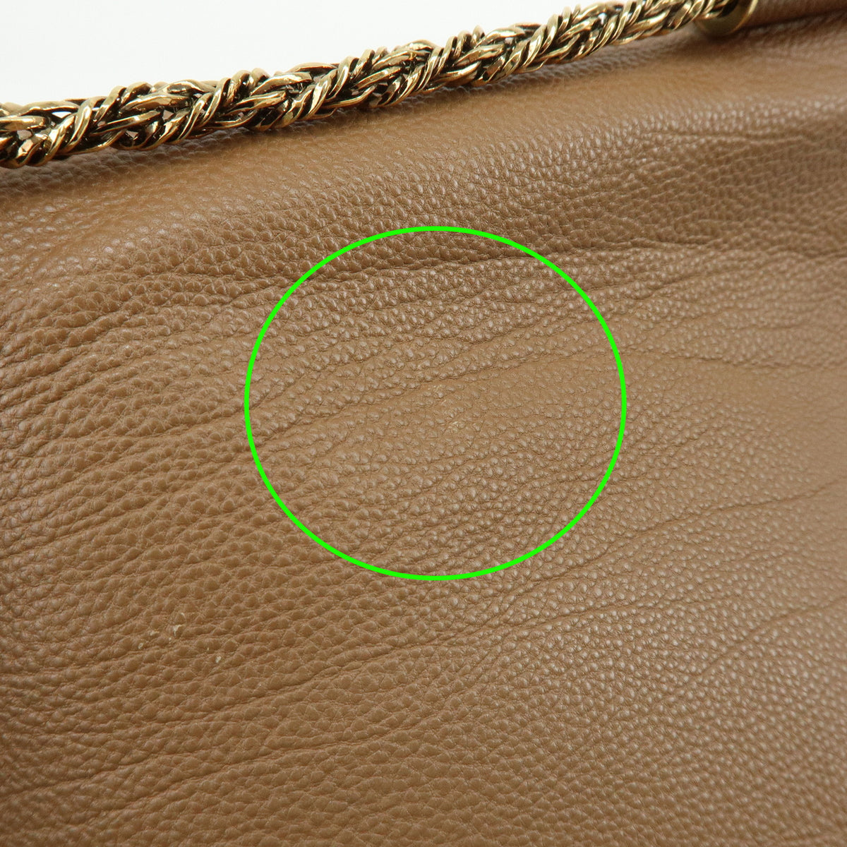 Chloe Elsie Leather Chain Shoulder Bag Crossbody Bag Brown Camel