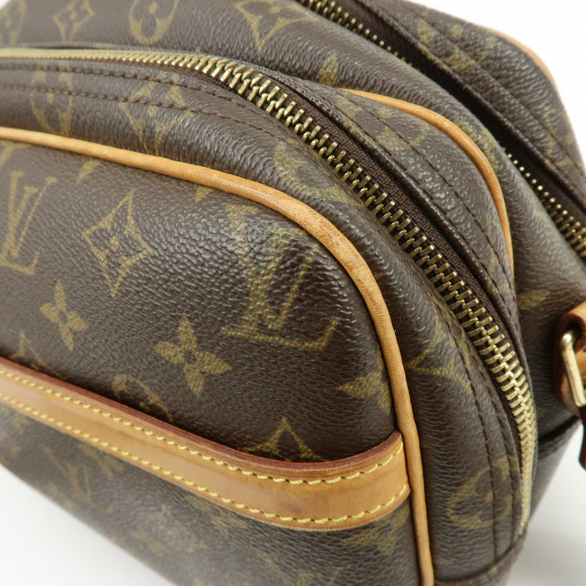 Louis Vuitton Monogram Reporter PM Shoulder Crossbody Bag Brown M45254